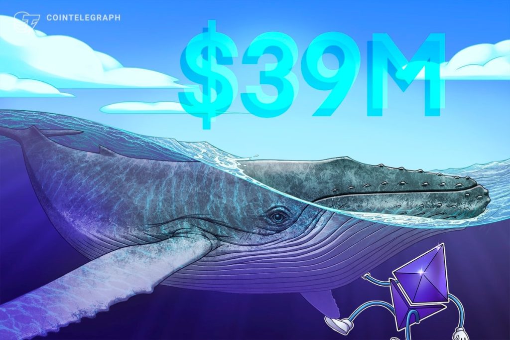 Ethereum Whale Stacks $39M in ETH Despite Ether Falling Harder Than Bitcoin