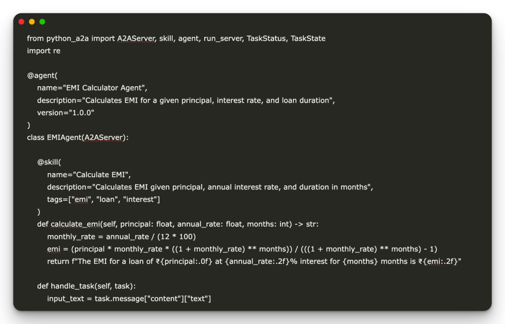 How to Use python-A2A to Create and Connect Financial Agents with Google’s Agent-to-Agent (A2A) Protocol
