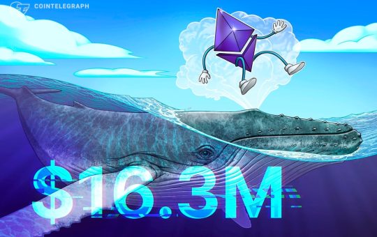 Ethereum Whale Opens $16.3M Leveraged Long Bet as ETH Hints at Local Bottom