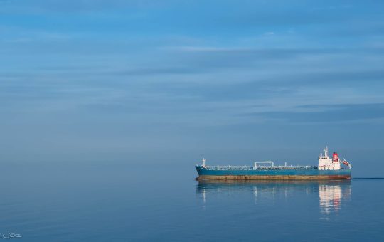 Illustrative image of tanker for article on AI sea navigation aids.