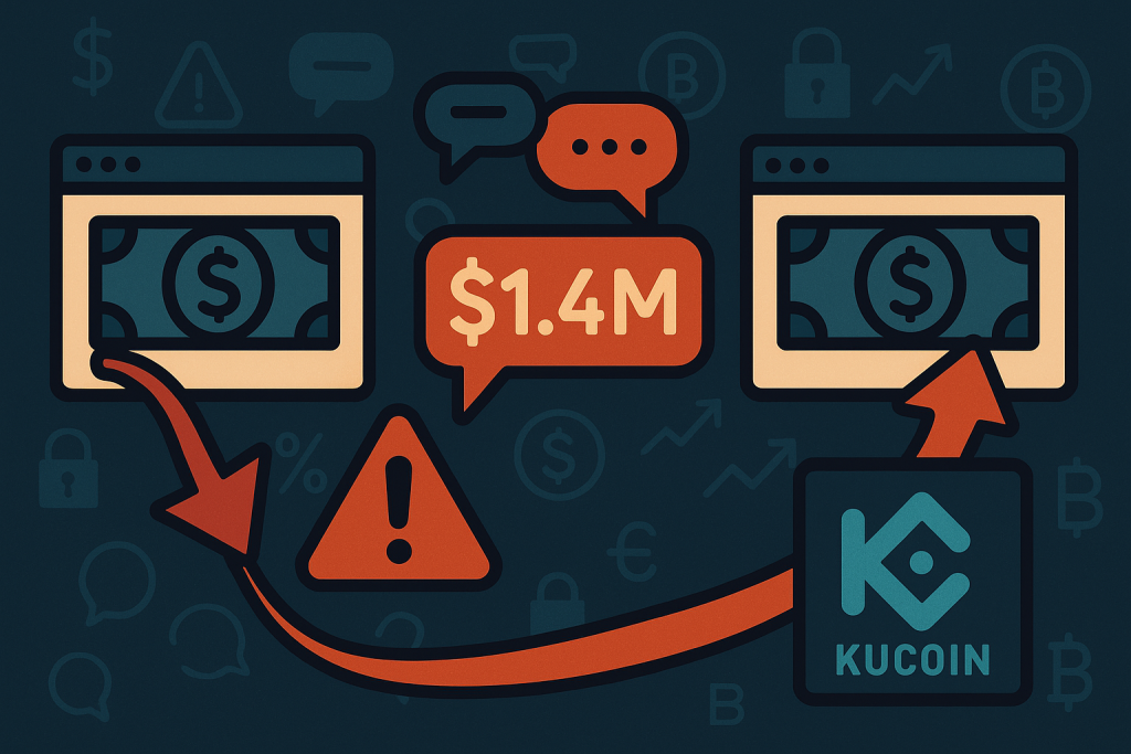 Crypto trader claims $1.4 million in OTC scam, KuCoin deposit stirs speculation