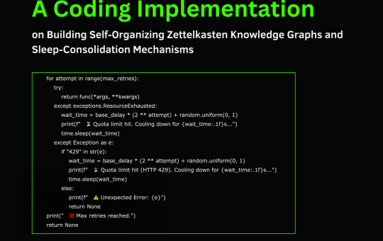 A Coding Implementation on Building Self-Organizing Zettelkasten Knowledge Graphs and Sleep-Consolidation Mechanisms