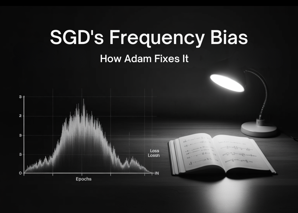 Stochastic Gradient Descent (SGD's) Frequency Bias and How Adam Fixes It 