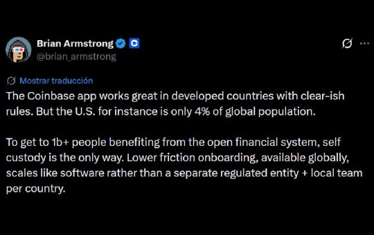 Coinbase CEO Brian Armstrong Champions Self-Custody to Reach 1 Billion Users