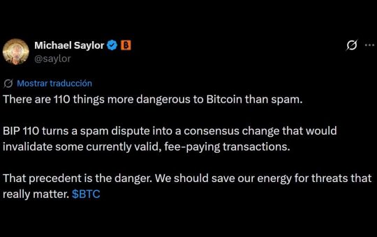 Michael Saylor Slams Bitcoin's Controversial Anti-Spam Fork